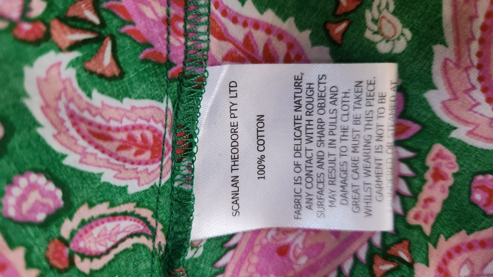 Scanlan Theodore Cotton Paisley Dress
