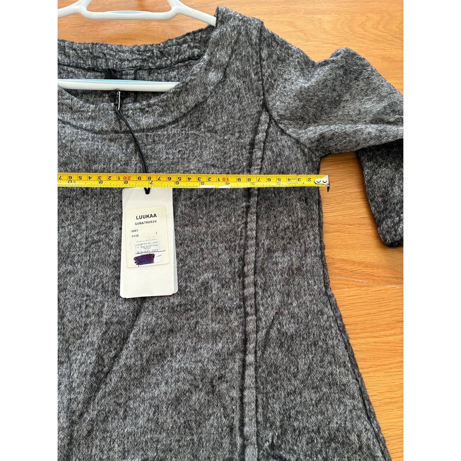 NWT Luukaa Dorris Linen Dress Size US 6/8 Lagenlook Hoho Minimalist Capsule