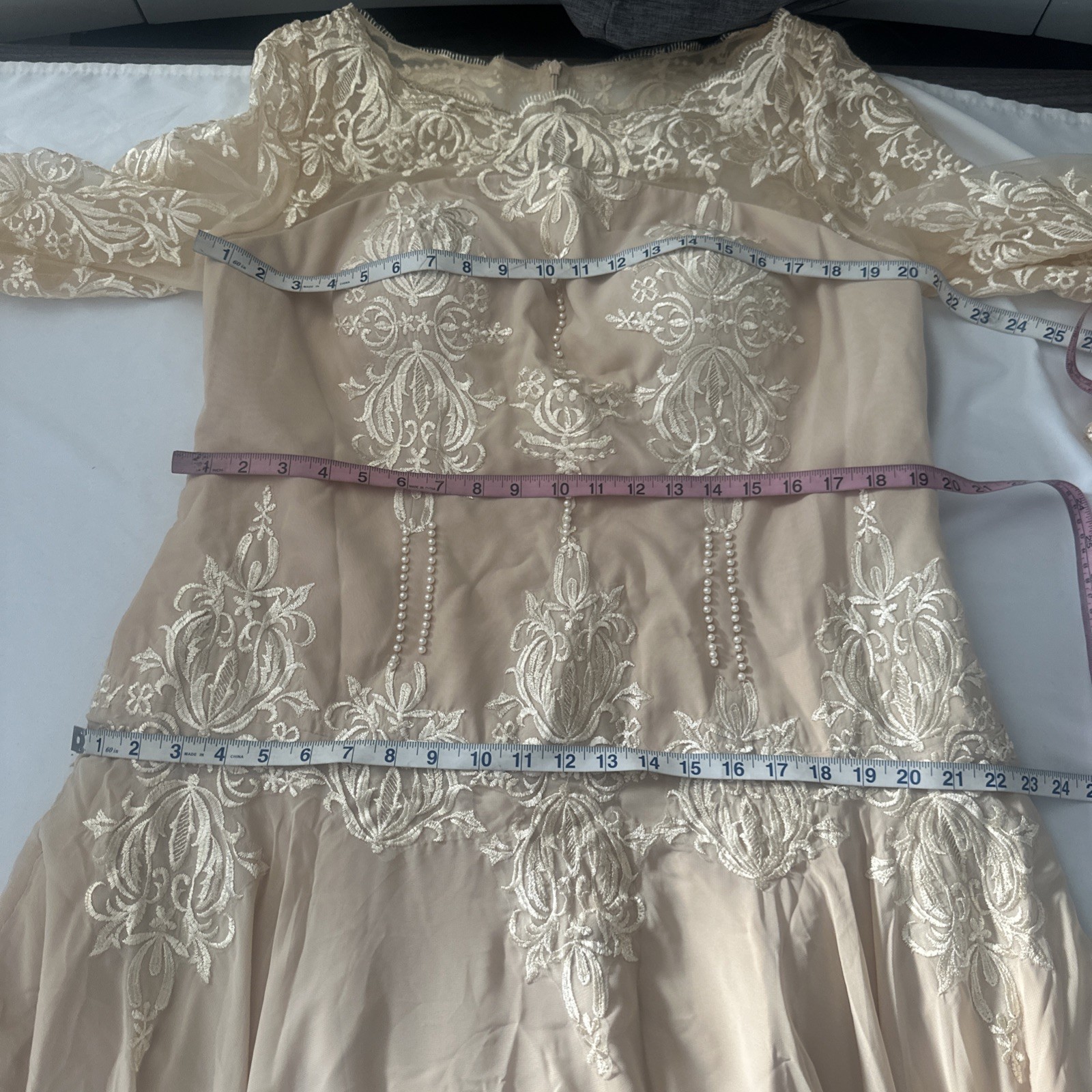 NEW UNBRANDED [ 18W Plus Size ] Applique Chiffon Champagne Mother of The Bride
