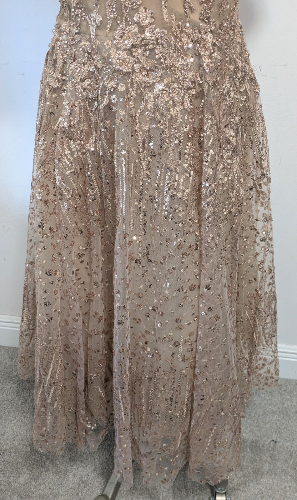 Mac Duggal Embellished Butterfly Fit & Flare Tea-Length Dress Size 12 Wedding