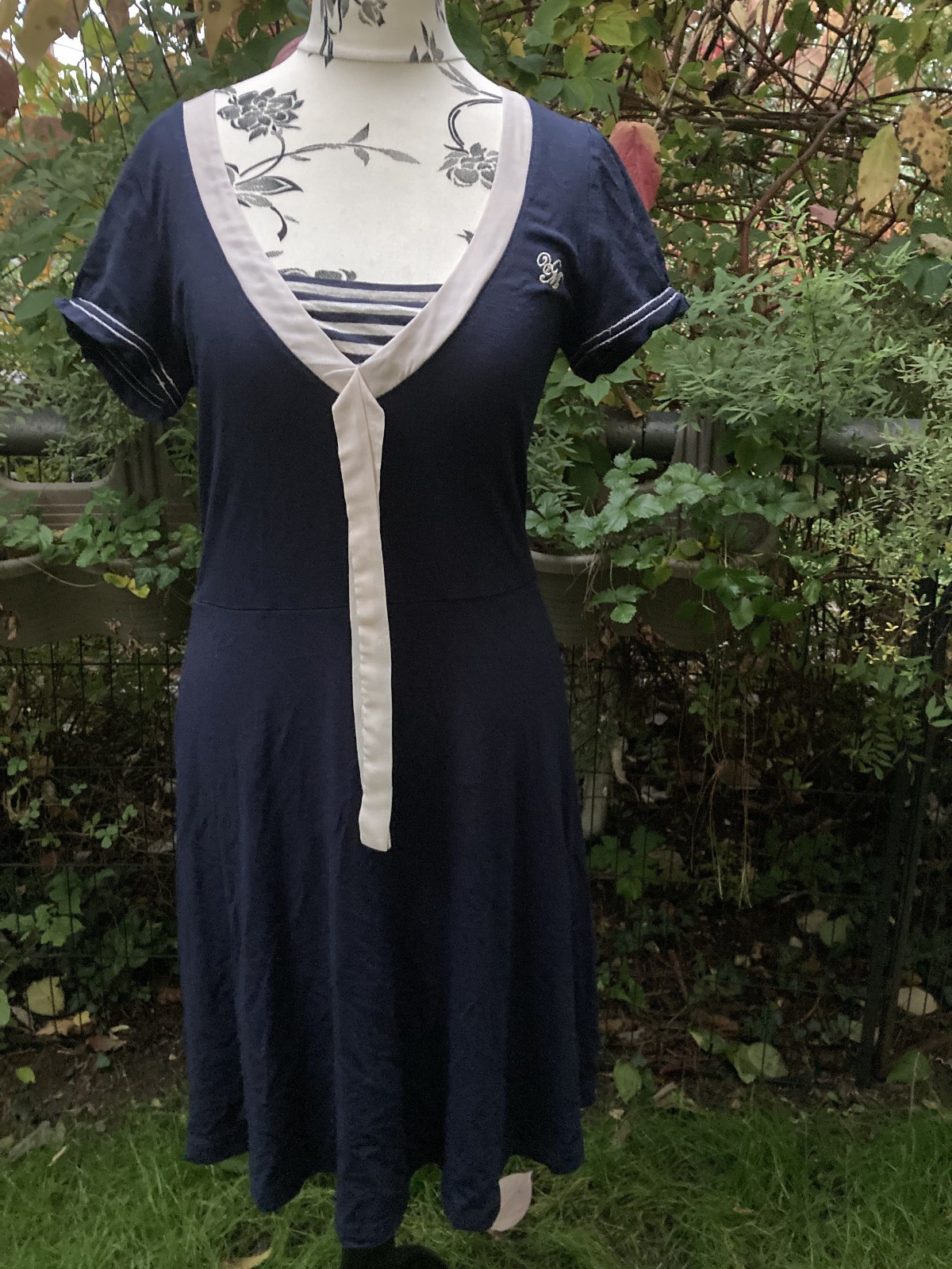 Cute Sailor Dress by Vive Maria Sailor Dress Navy and White in M