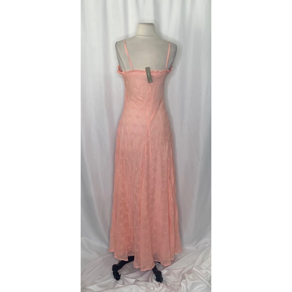NWT!! J. CREW Collection Eyelet Maxi Slip Dress Blushed Peach Pink Fairy Size 6