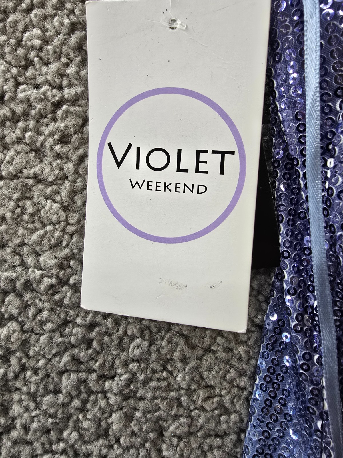 Violet Weekend Strappy Ombré Sequin Gown Junior’s 9/10 Blue Silver Lined