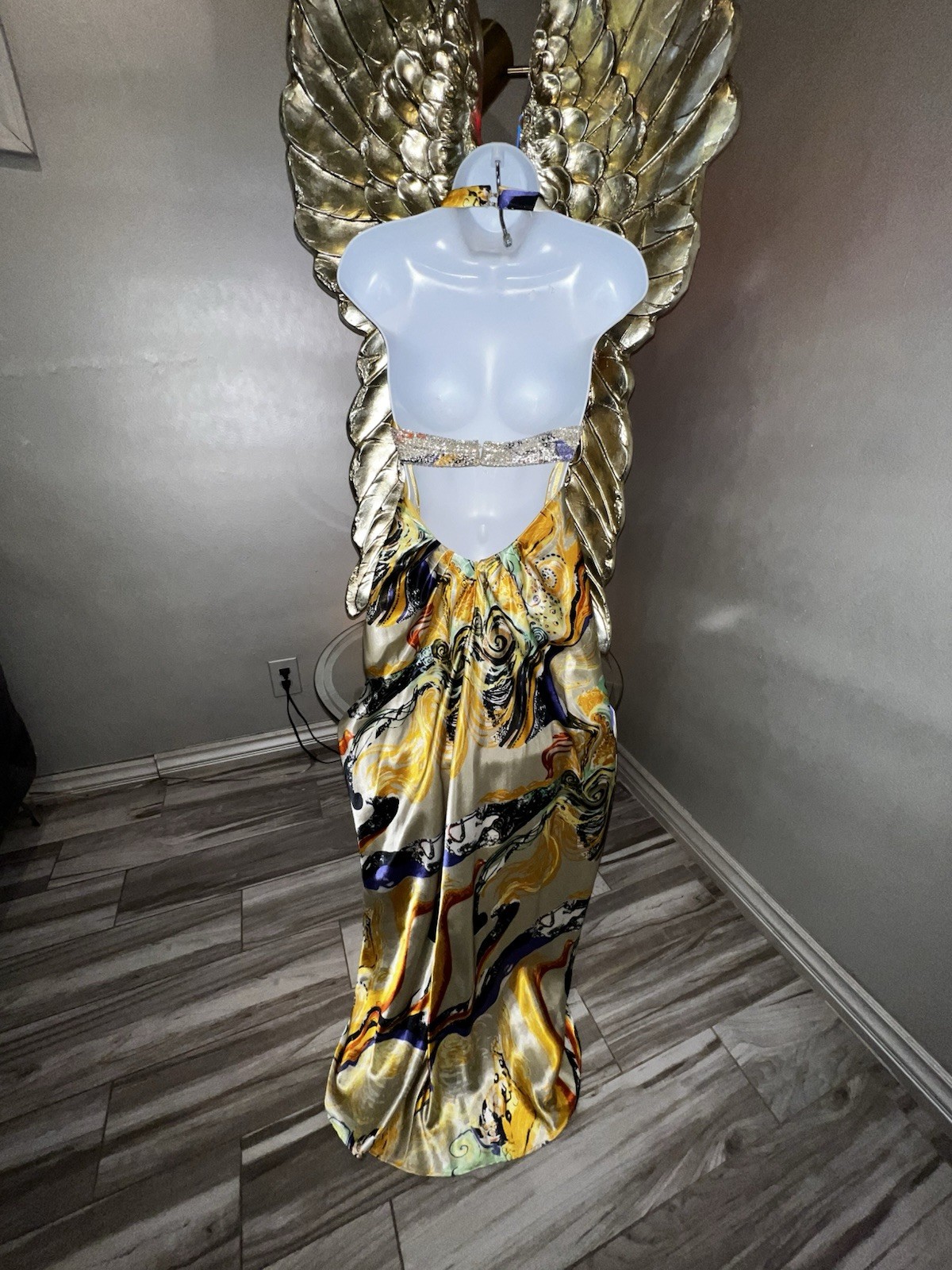 NINA CANACCI Strapless Formal Sequined Prom Gown Dress multicolor Dress,6