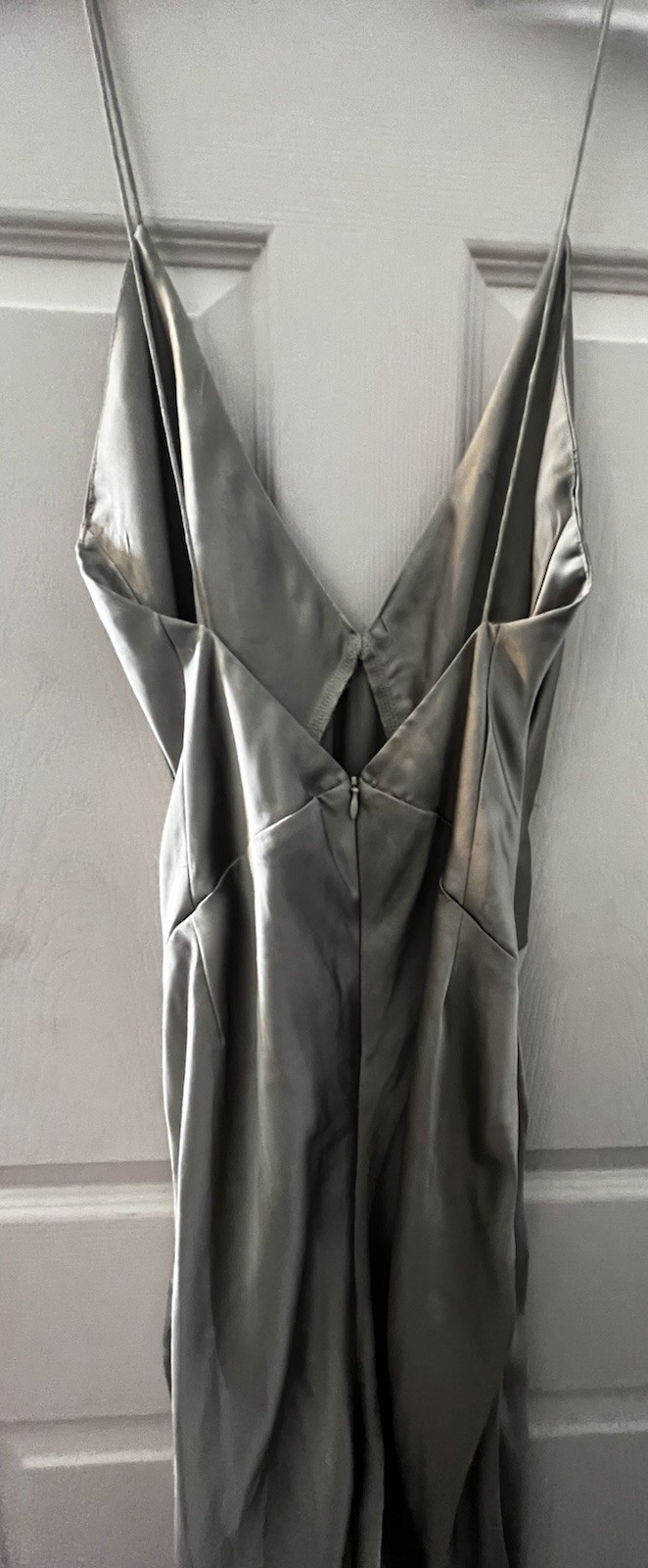 Missguided Olive Green Slip Dress High Split