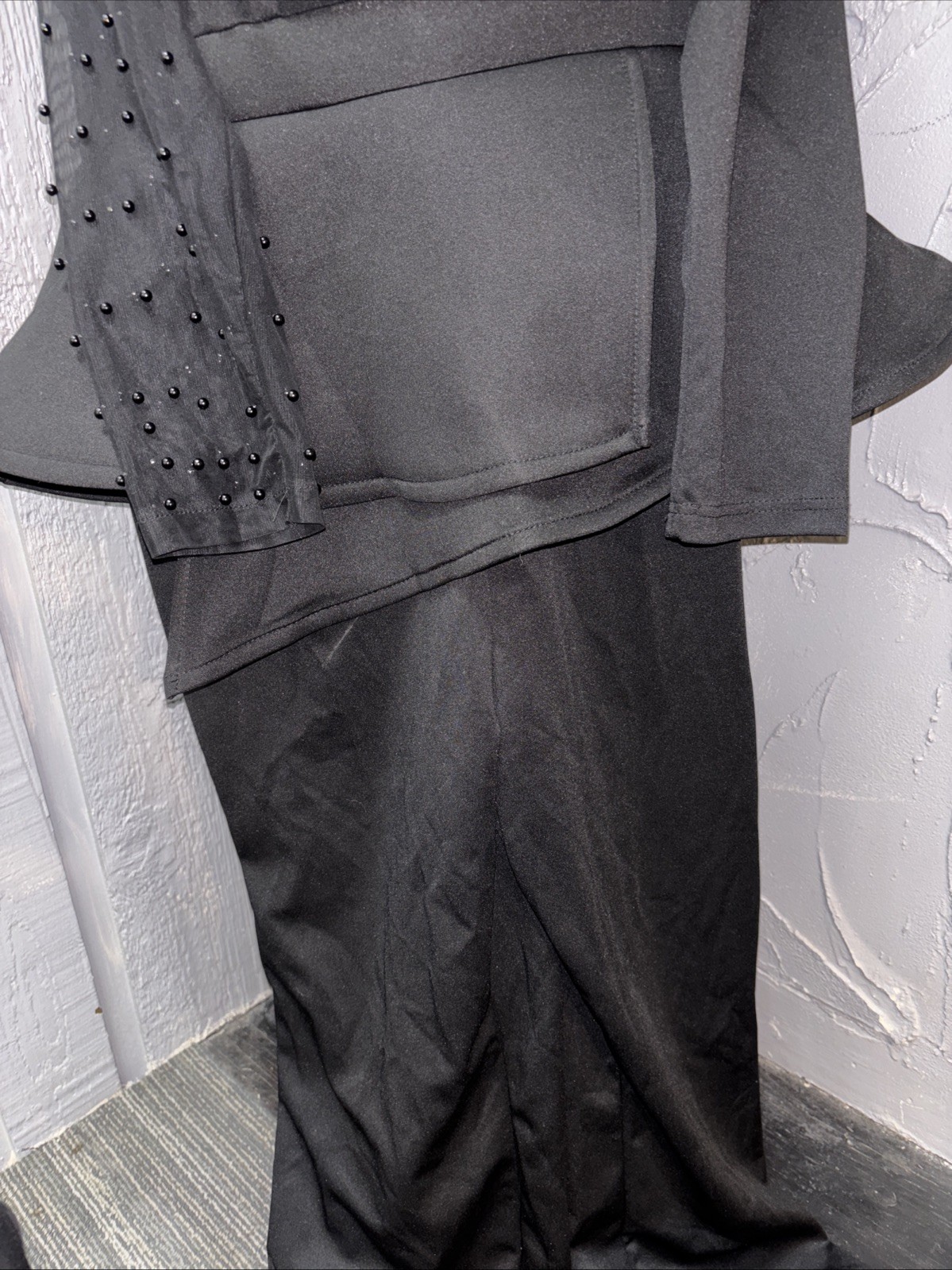 Elegant Aomei Black Designer Pant- Jumper- New With Tags- 3 X Estate Find.