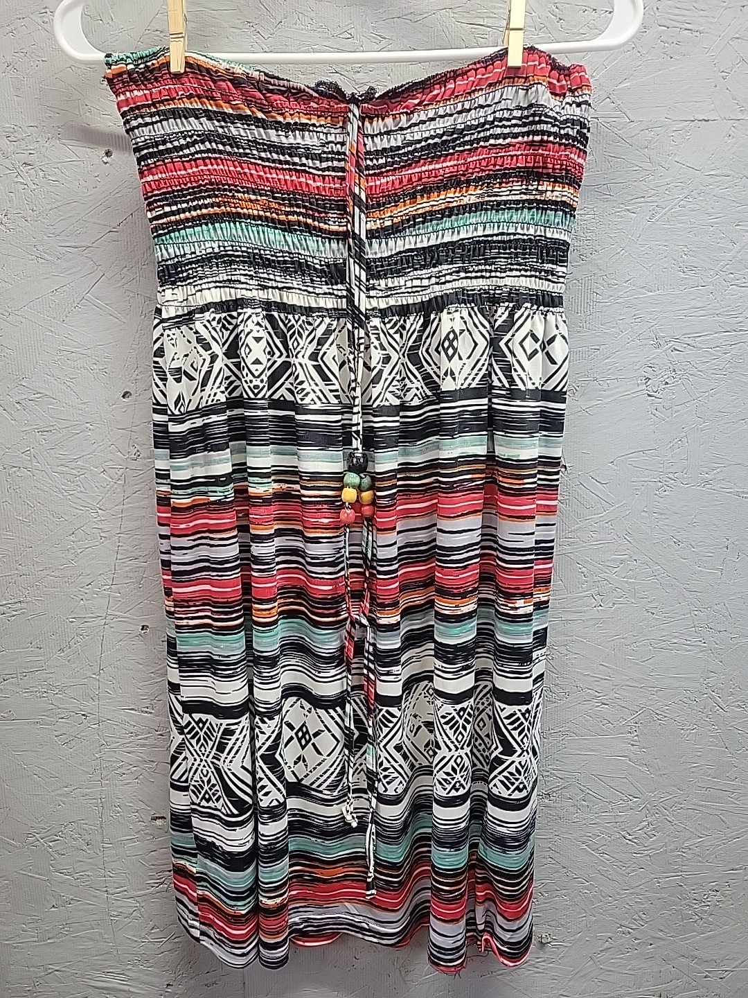 Lagaci Womens Sundress Size M Abstract Strapless Summer Dress