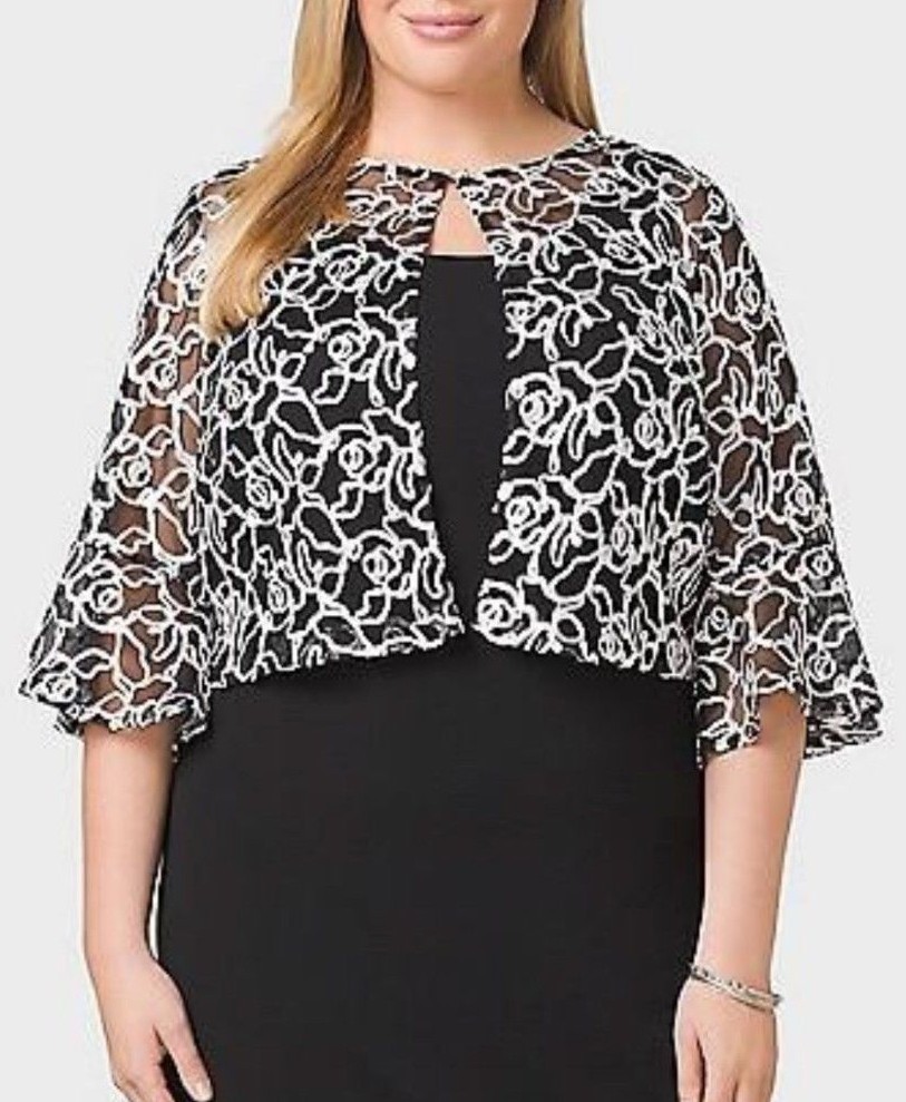Women’s Plus Size Party Dress & Embroidered Jacket 14/16/18/20 22/24 ROZ & ALI