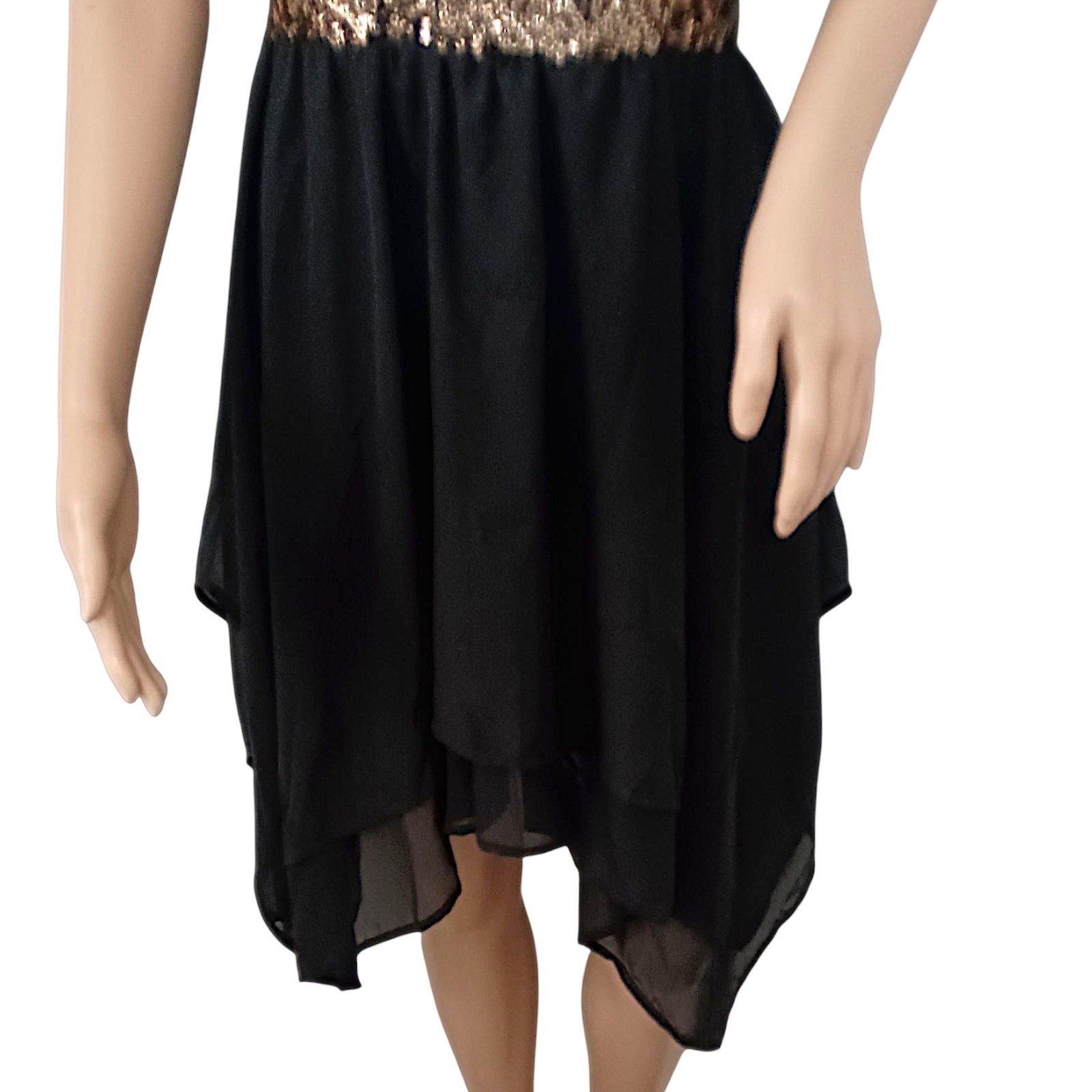 Y2K Speechless Sequin Asymmetric Dress M Sheer Fairy Grunge Whimsigoth Sparkler