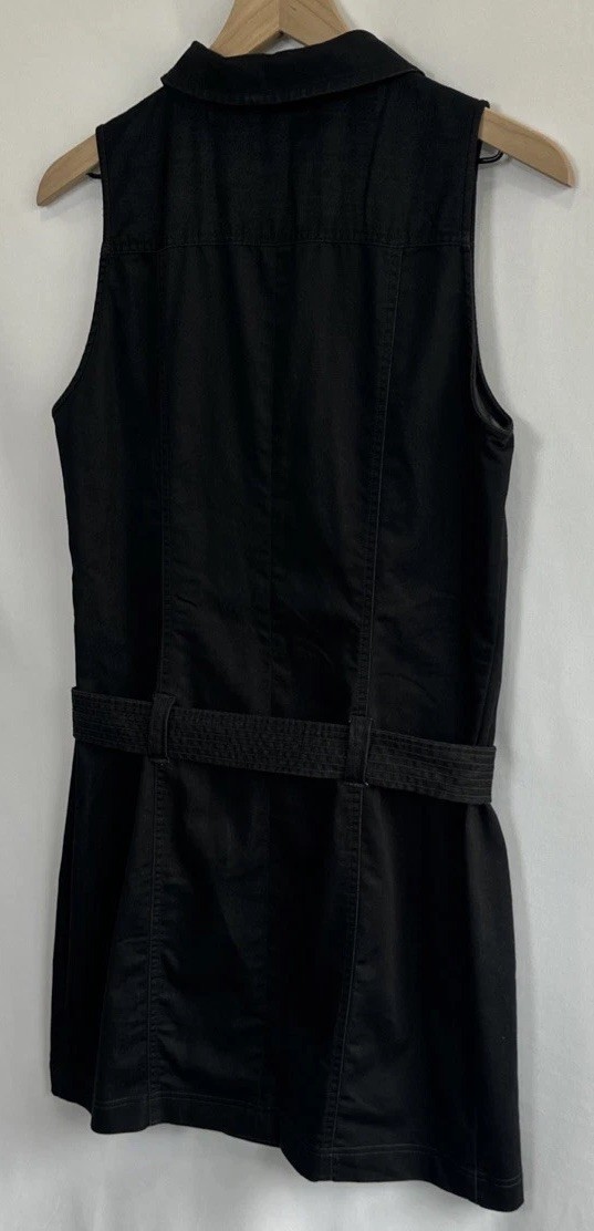 Meesh & Mia Texas A&M Mini Belted Sleeveless Black Zip Up Dress Size L Gameday