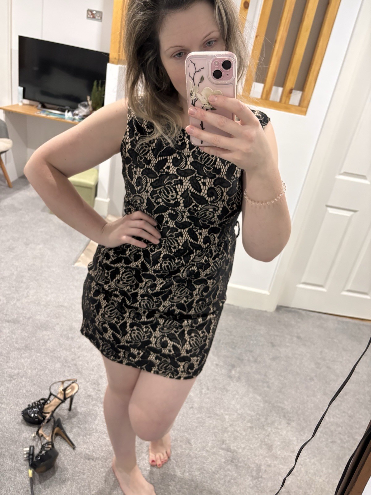 Dress Size 12 Izabel London Black And Bridge Colour Good Condition