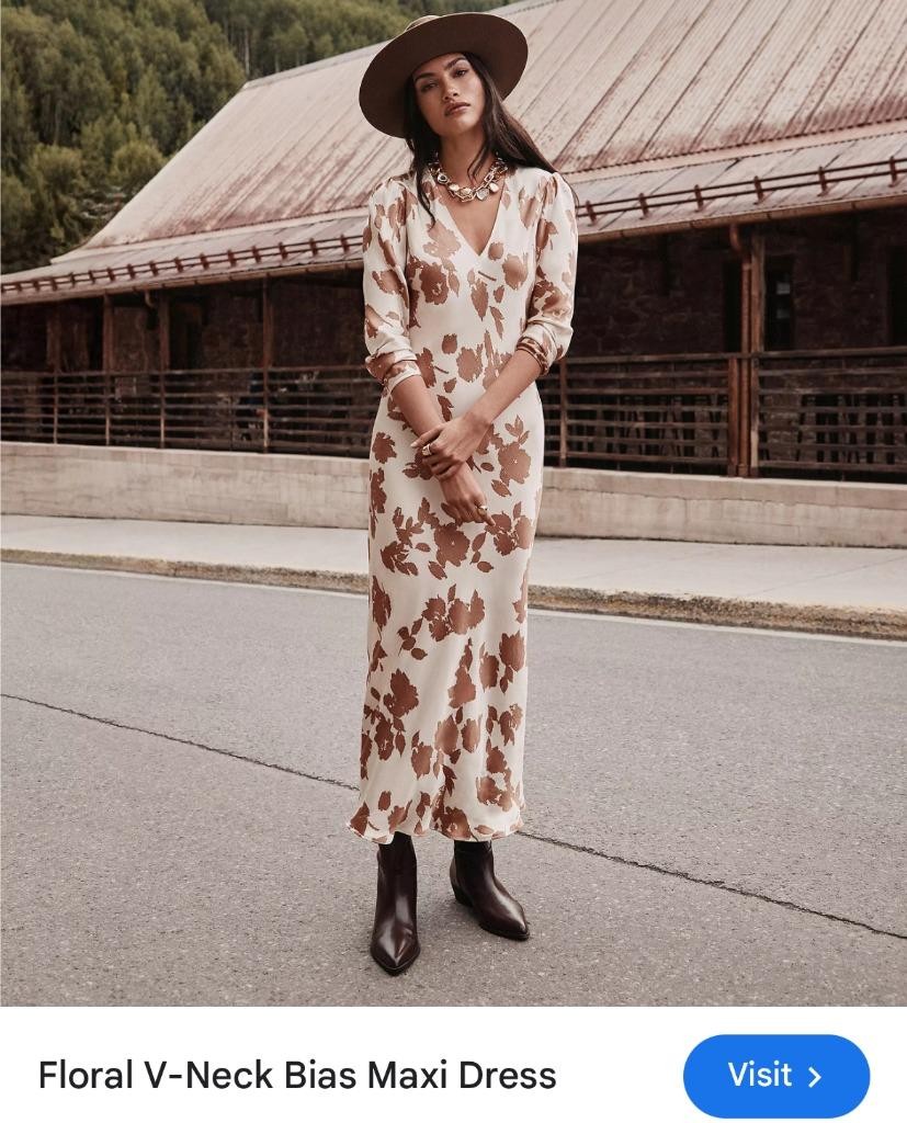 nwt ANN TAYLOR loft satin v-neck bias maxi dress spring 2026~! 4