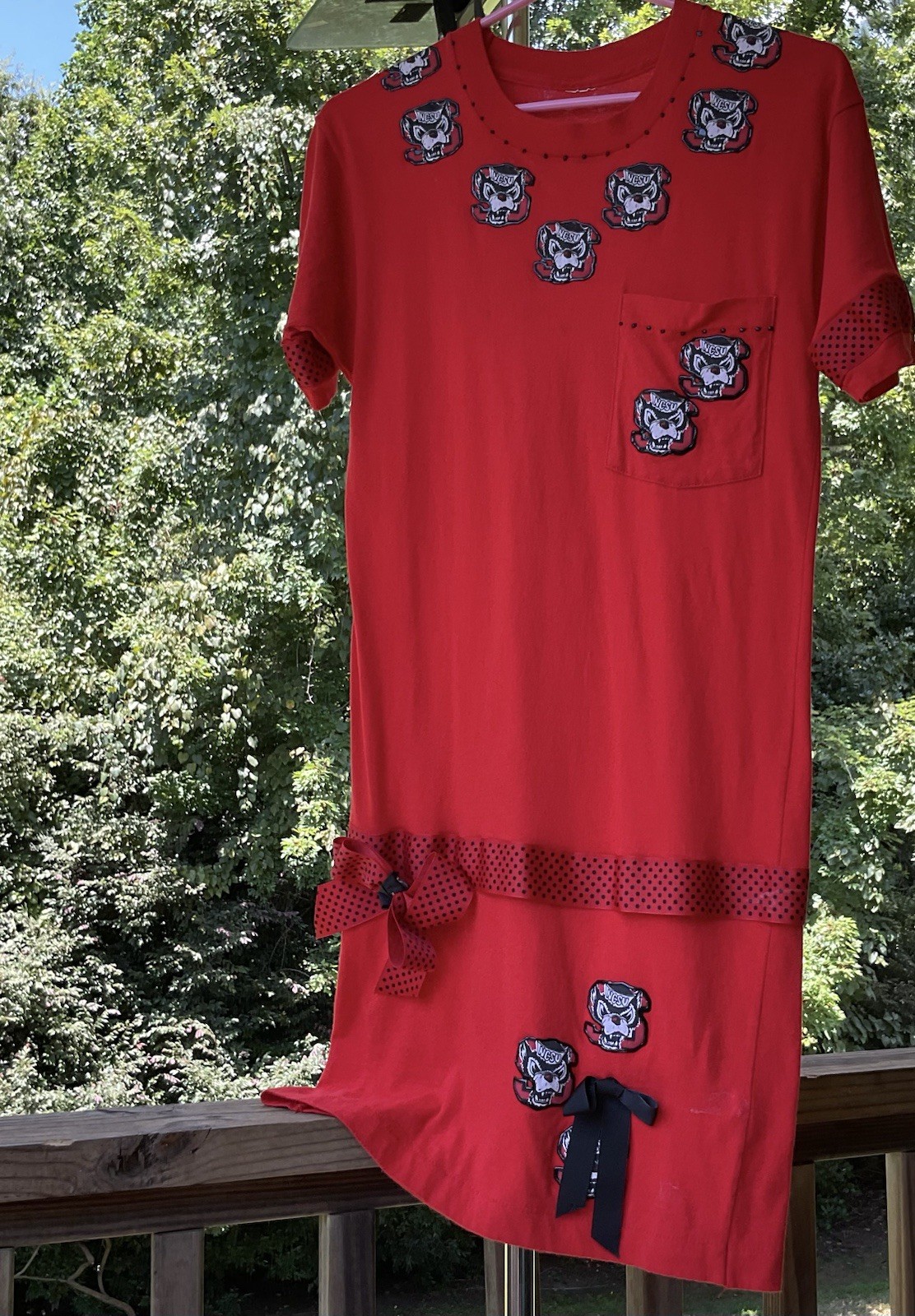 NC State Wolfpack Mini Dress Wmn College Student Gameday Cotton Handmade NCSU