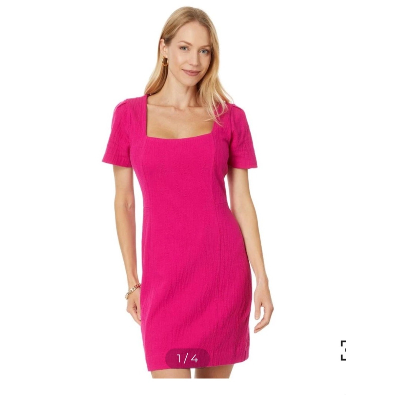 Lilly Pulitzer Brinley Stretch Shift Dress — Hot Pink