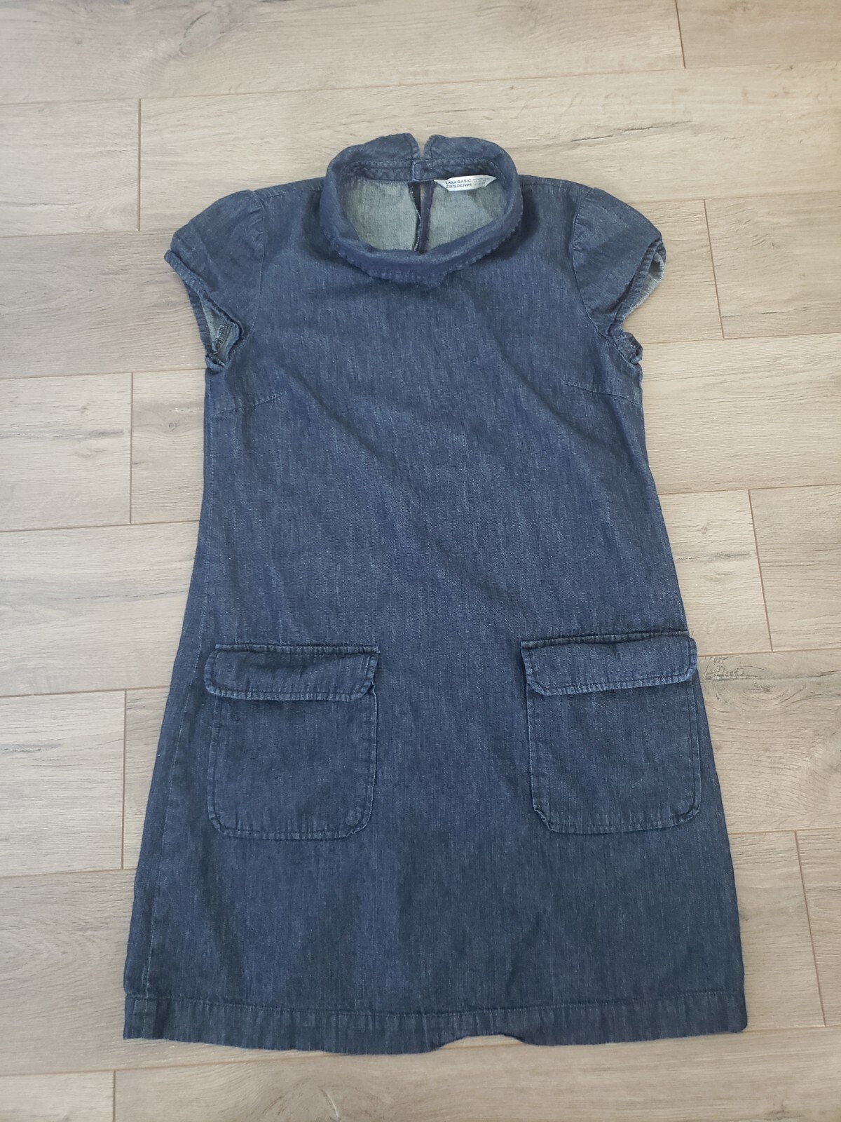 ZARA BASIC Denim Dress cap sleeve Blue USA Size Medium
