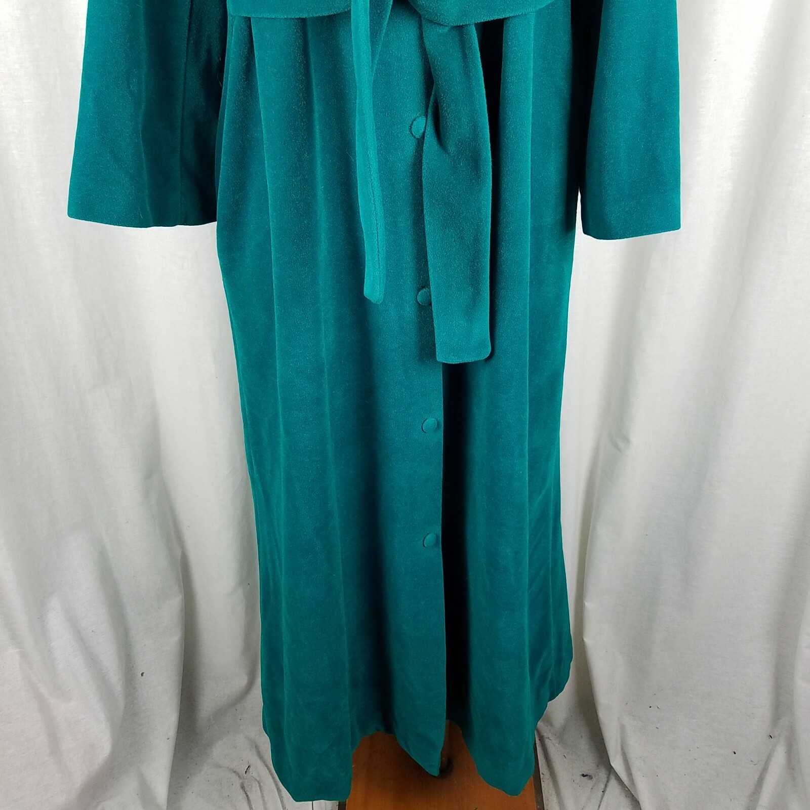 Vanity Fair Velor Maxi Robe House Dress Womens 12 Vintage Mid Century 60s Dacron