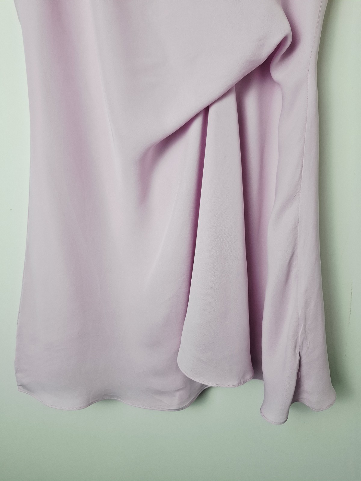 Reiss Elina Draped Tuck Mini Dress, Pale Pink – Size 10