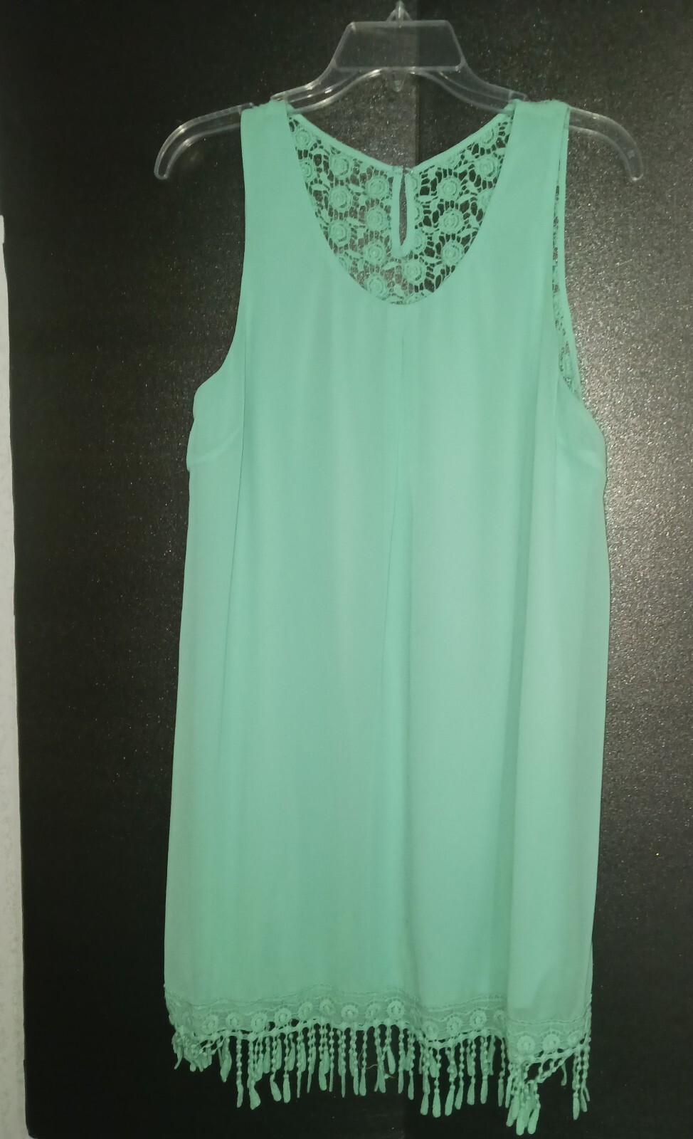 City Studio Mint Green Sheer Dress Sz L