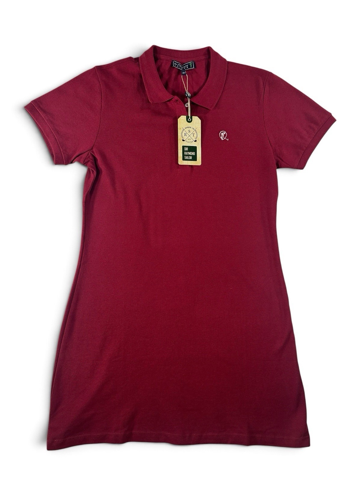 Sir Raymond Tailor Women’s Bordeaux Polo Dress XL Short Sleeve Collared