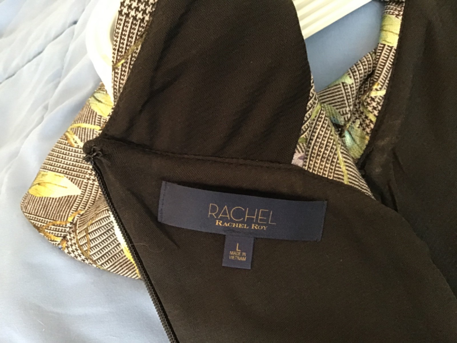 Rachel Roy halter-ish bare shoulder Sheath Dress. Floral print.