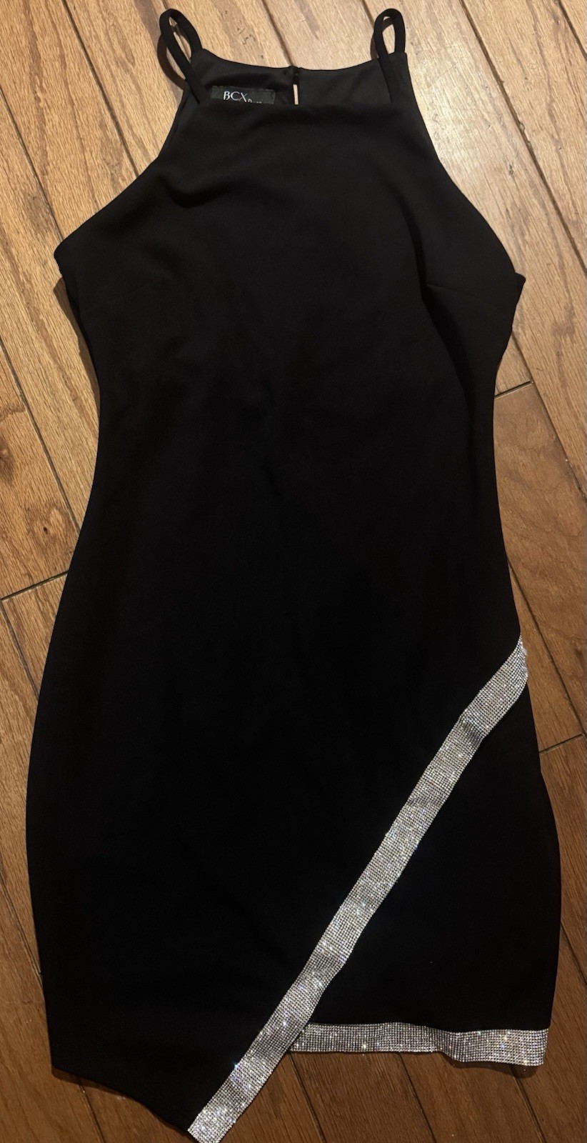 BCX Dress Women’s Sleeveless Black/Silver Trim Size Medium New
