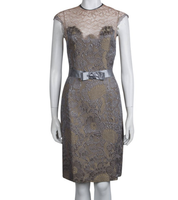 Class Roberto Cavalli Silk Blend Floral Brocade Dress IT 44 / US 10-12