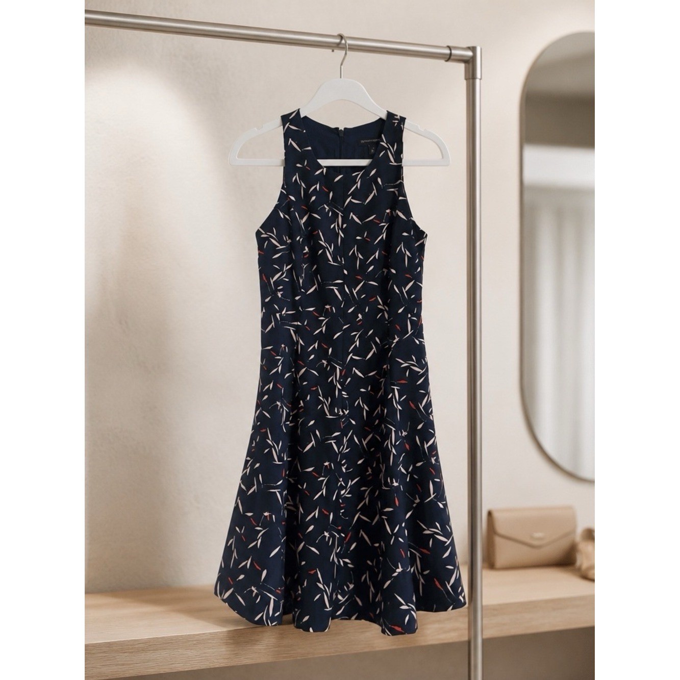 Banana Republic Sleeveless Patterned A-Line Dress Womens size 0 Business casual