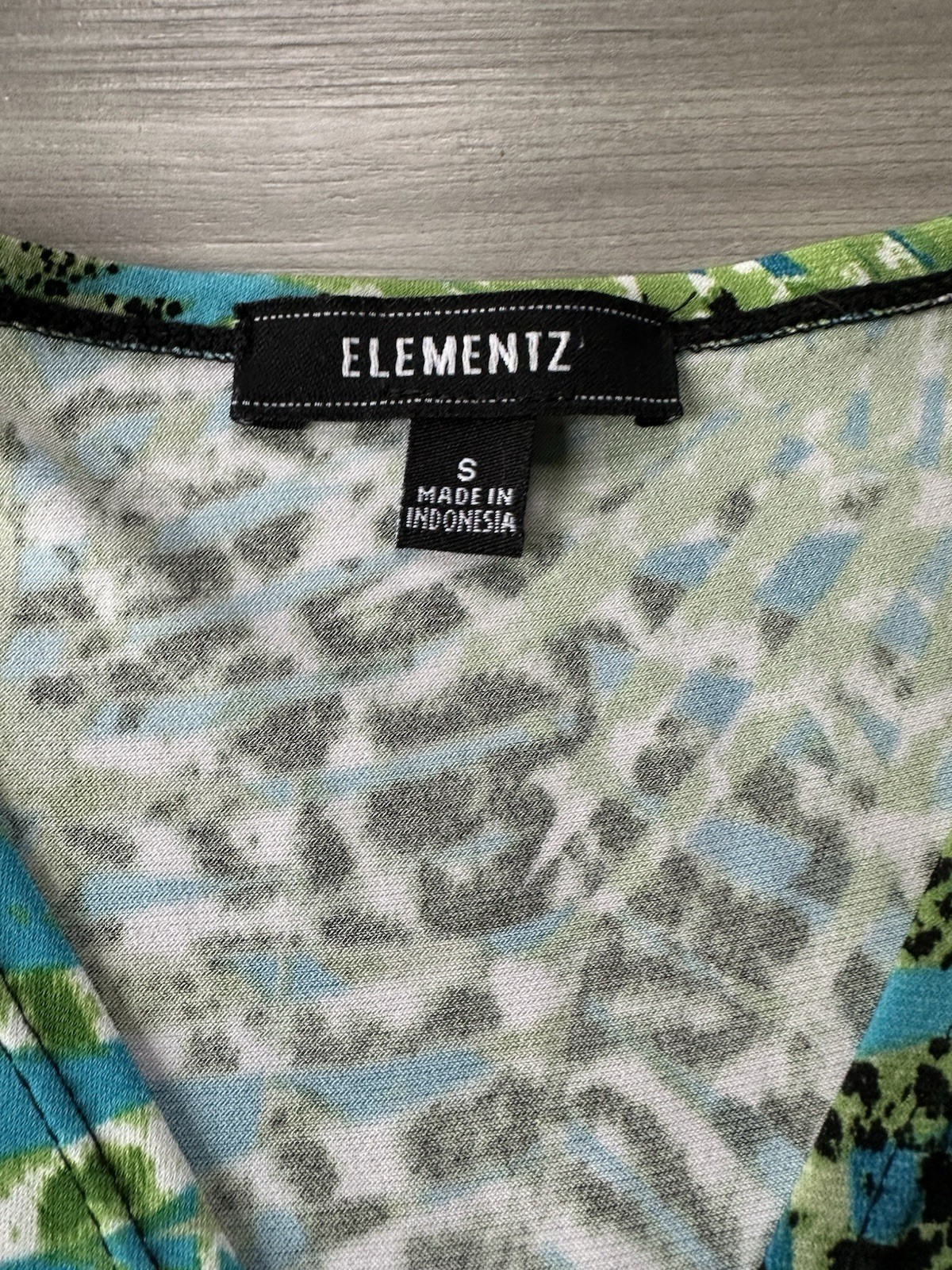 Elementz Sleeveless Stretchy Maxi Dress Feminine Classic Size S Tropical Beach