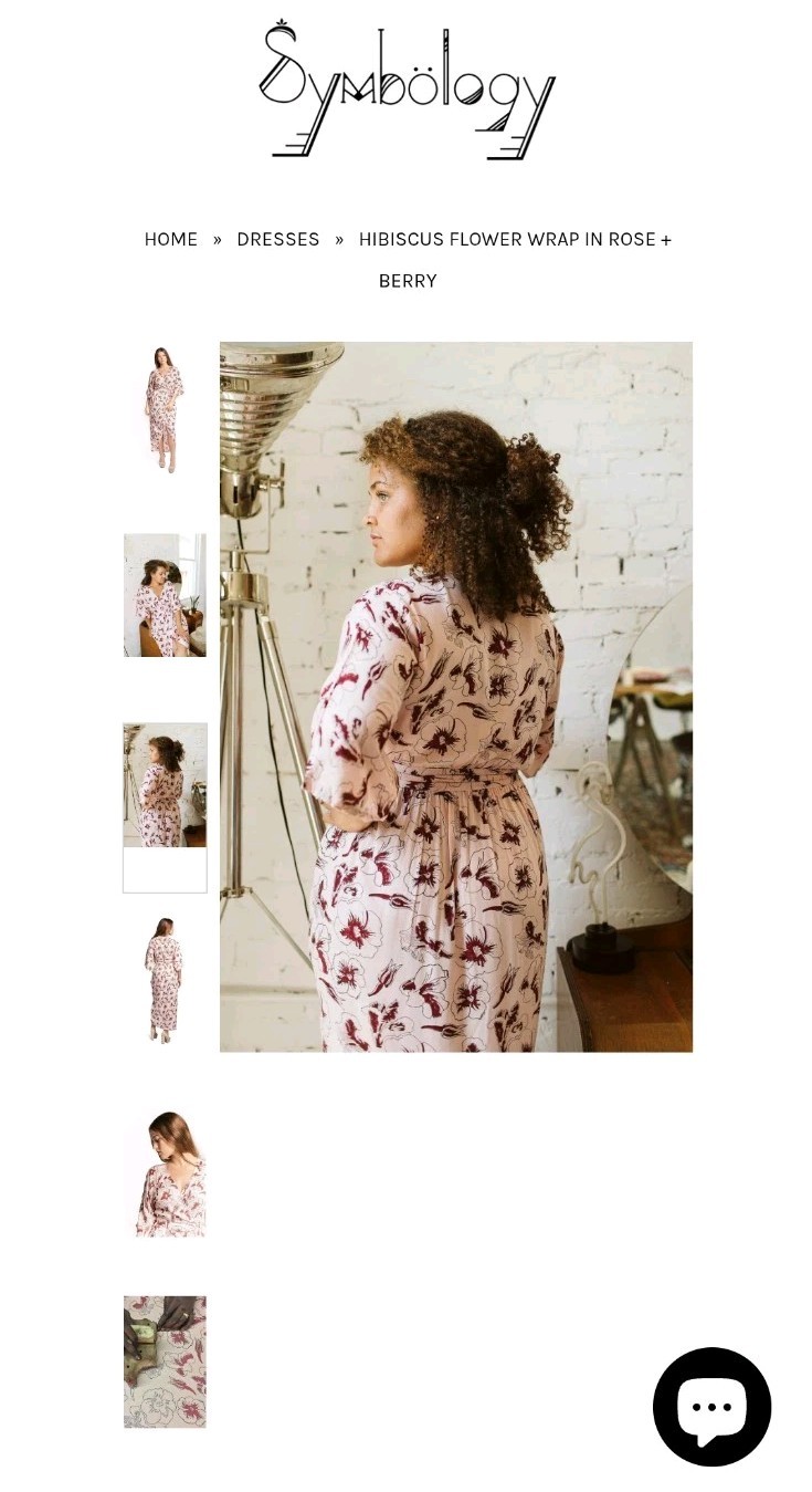 Symbology Hibiscus Flower Wrap in Rose + Berry. NWT. Size L in women’s.