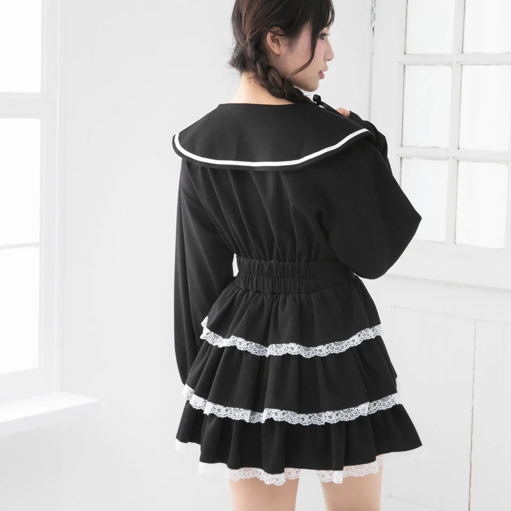 Thanksgiving Sale Target Half Zip Tiered Ruffled Mini Dress Jirai New