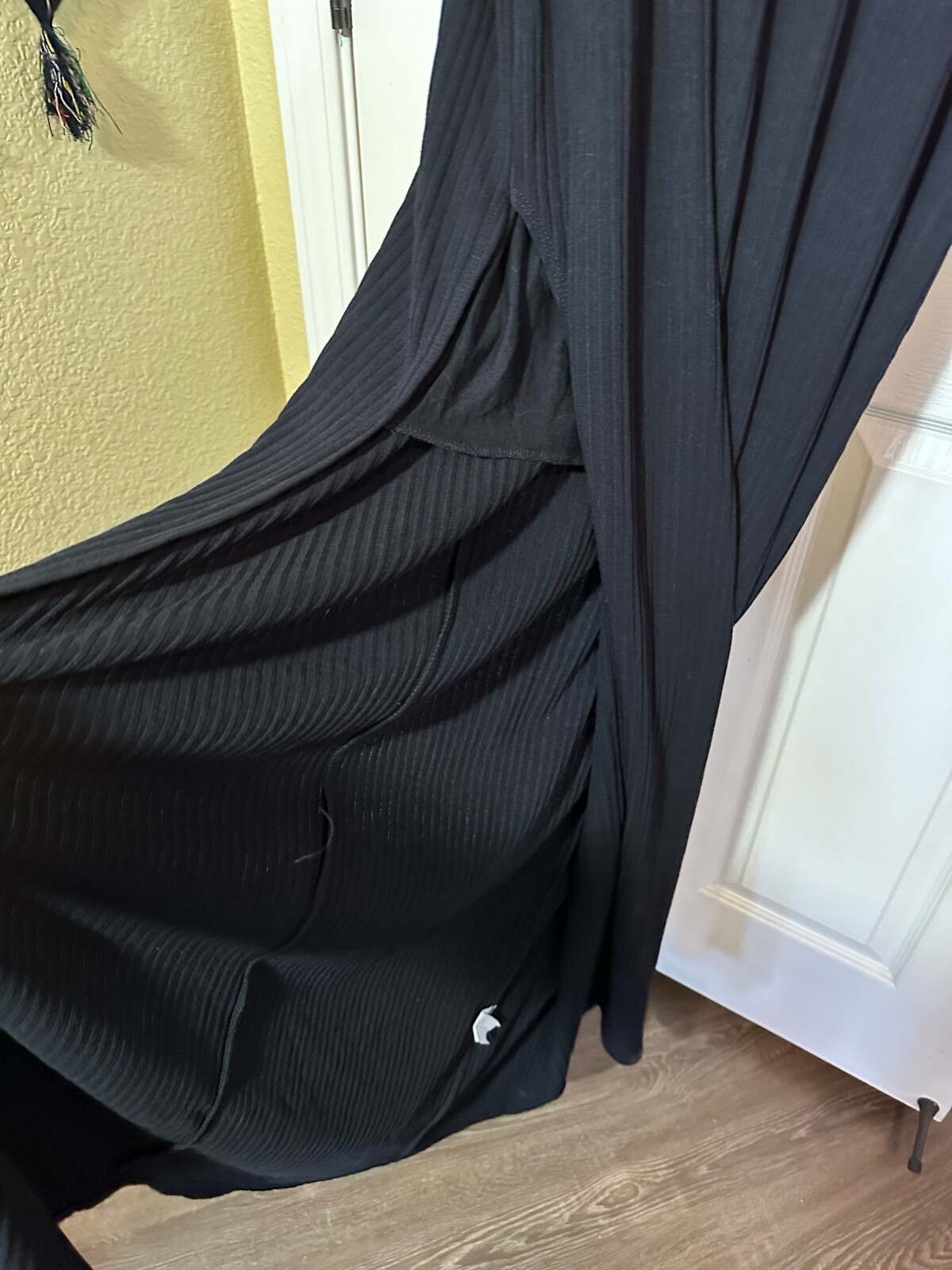 NWT FASHION NOVA LIKE IT OR LEAVE IT SIZE 2X BLACK RIBBED MAXI SIDE SLIT DRESS