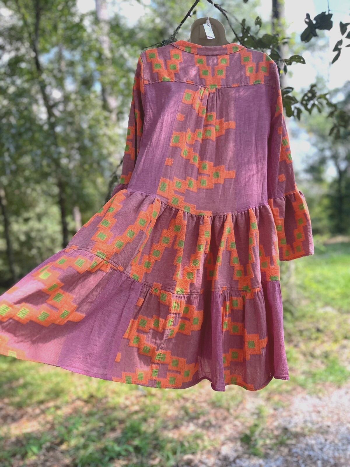 Devotion Twins Anthropologie Tunic Midi Short Dress Ella Boho Boutique SzXS Pink