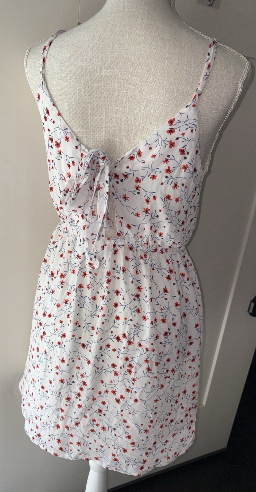 Sienna Sky Sundress Size Small Tie Back Floral Button Down Strapless Dress EUC