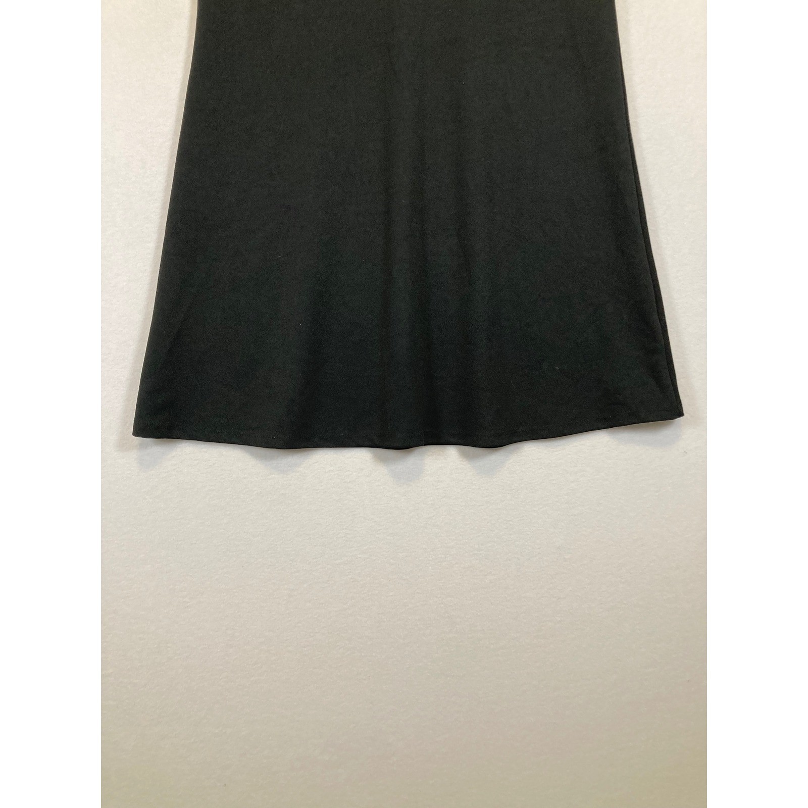Minimalist WallFlower Women Large Black High Neck A-Line Stretch Mini Dress