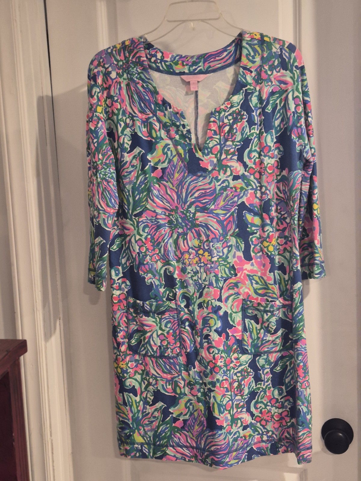 Lilly Pulitzer Women’s SIZE small Joyce Dress Indigo Exotic Escapade GUC