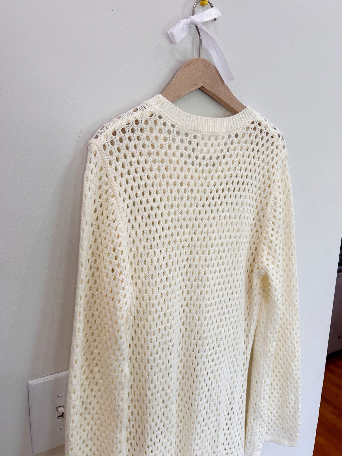 Hyacinth House Tuckernuck Cream Knit Long Sleeve Amanyara Dress M