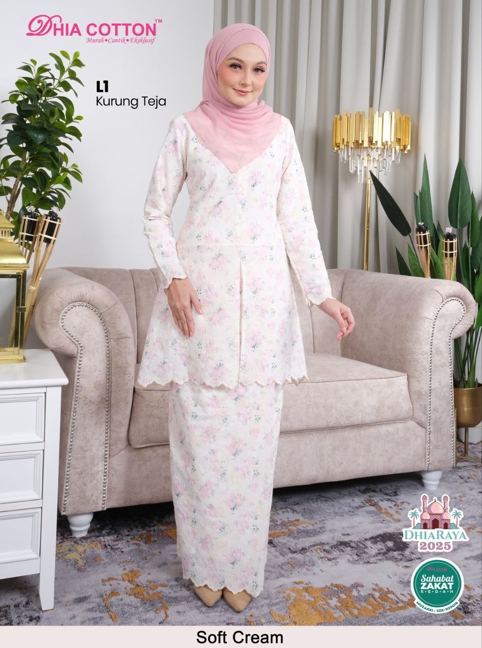 KURUNG RIAU Teja Dhia Cotton KURUNG EMBROIDERY BF friendly