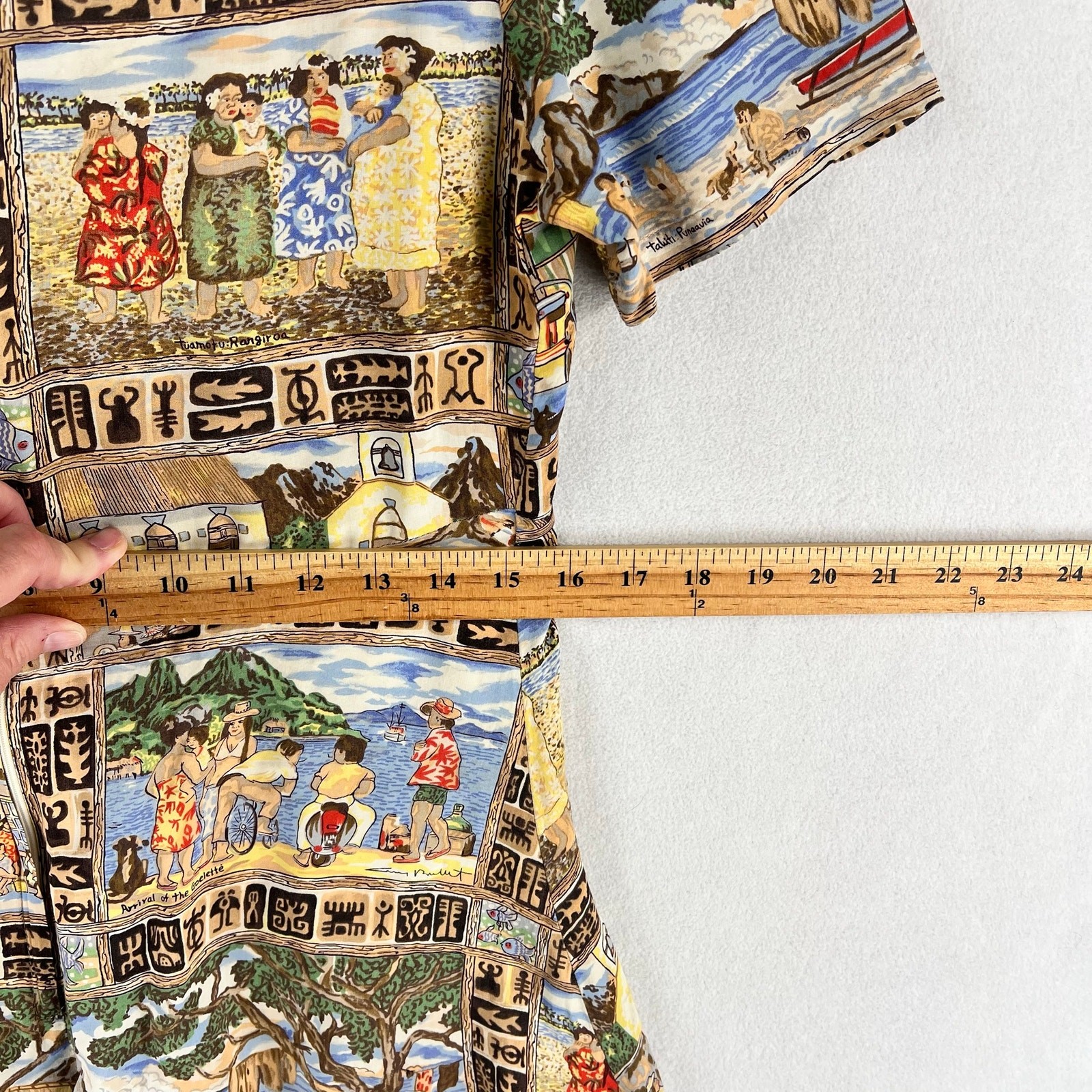 Reyn Spooner x Guy Buffet Collection Womens S Tahitian Papeete Print Rayon Dress