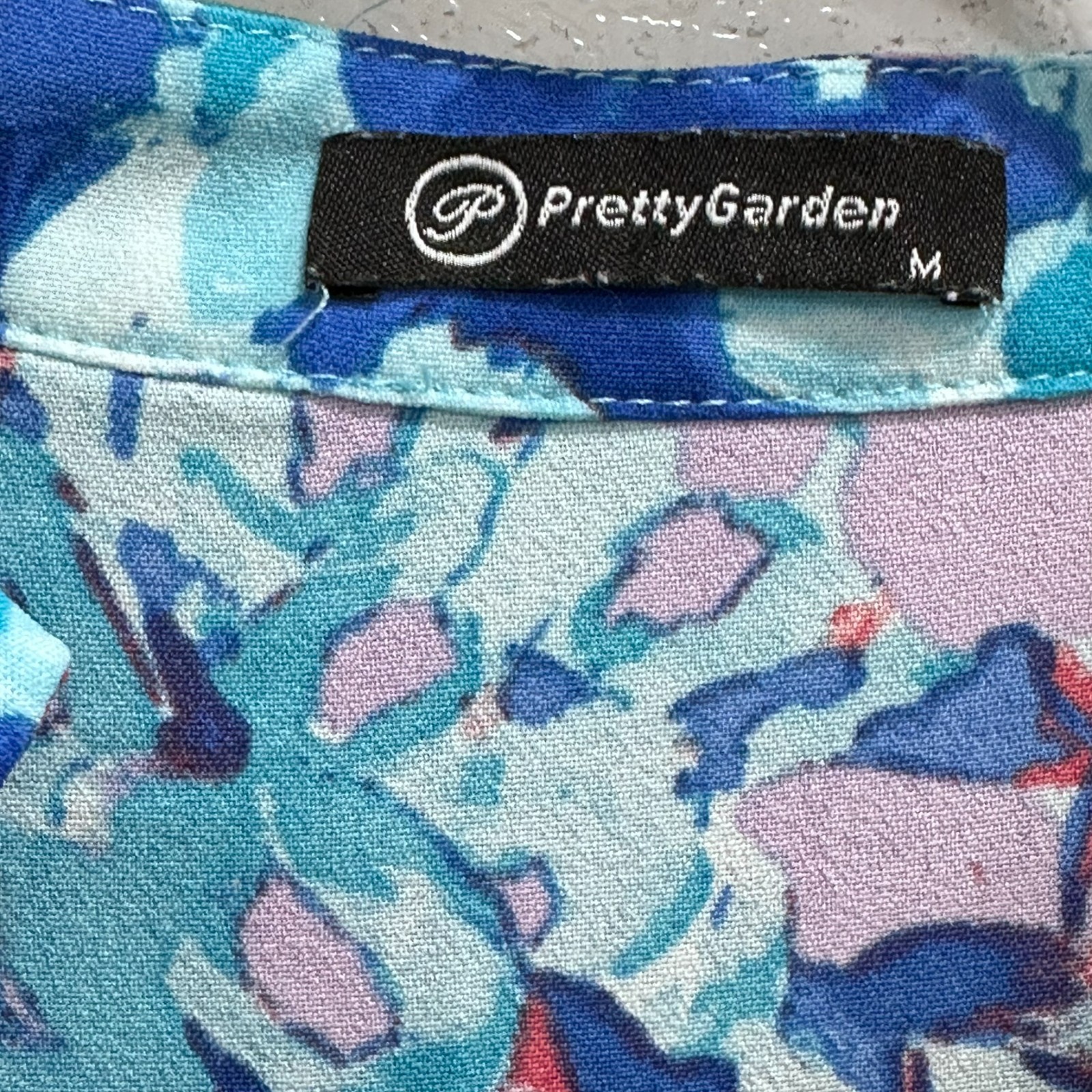 Pretty Garden Sz M Boutique Floral Ruffle Midi Dress Spring Easter Cottage