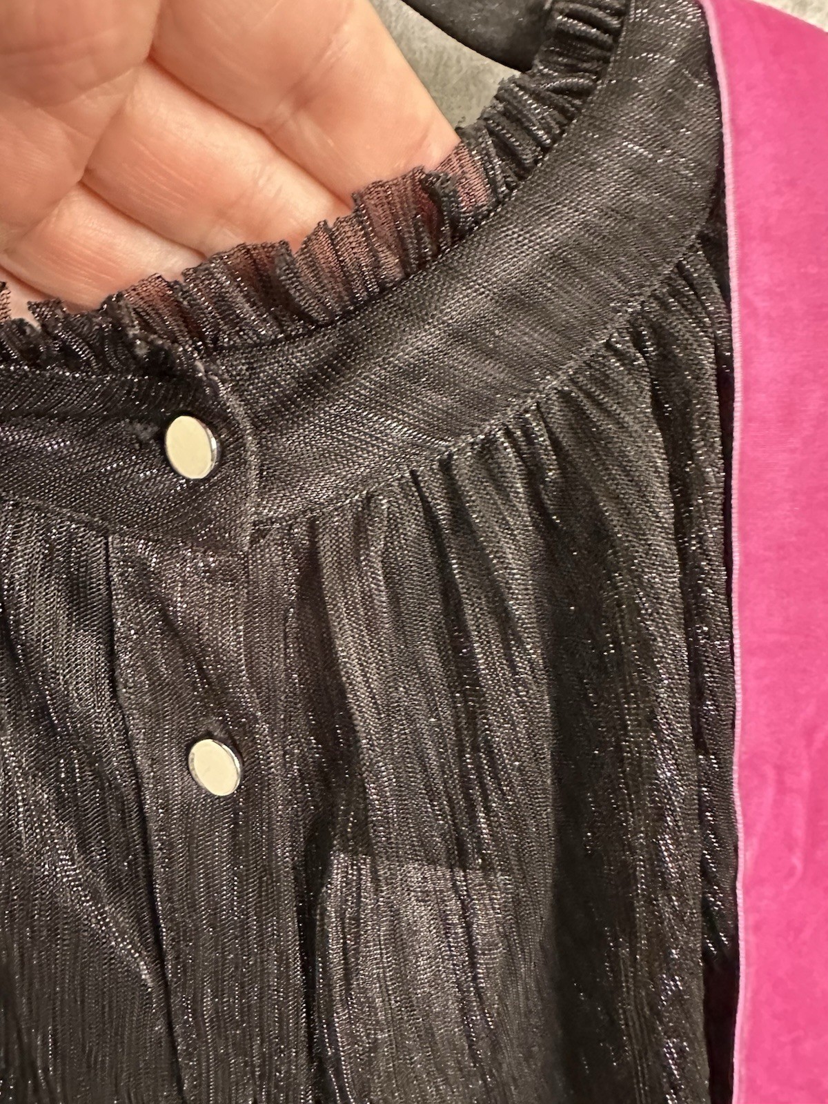 Studio Park X Shawn Killinger Womens Dress 2X Black Tiered Metallic Pleat