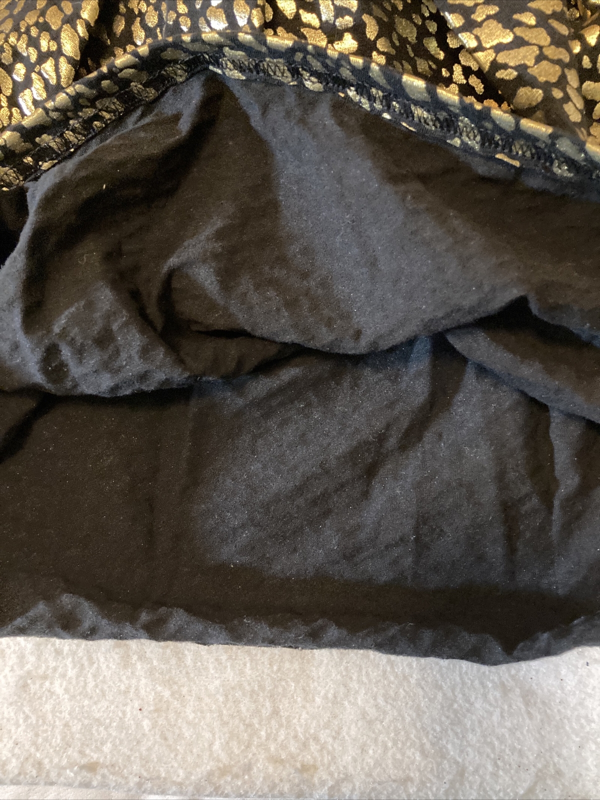 Strapless TapeMeasure Dress Animal Print Bottom Black Top SZ S USA Sexy