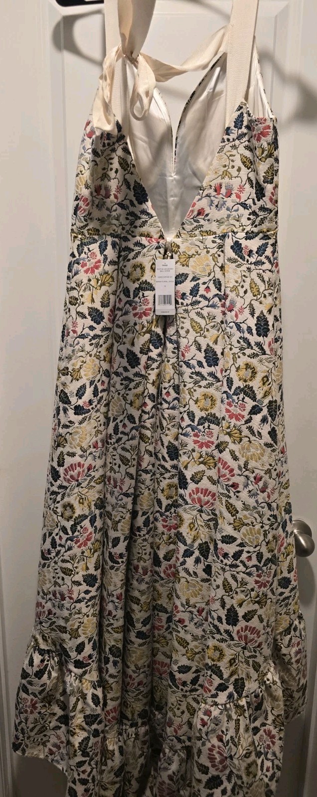 Bebe Jaquard High Low Ball Gown