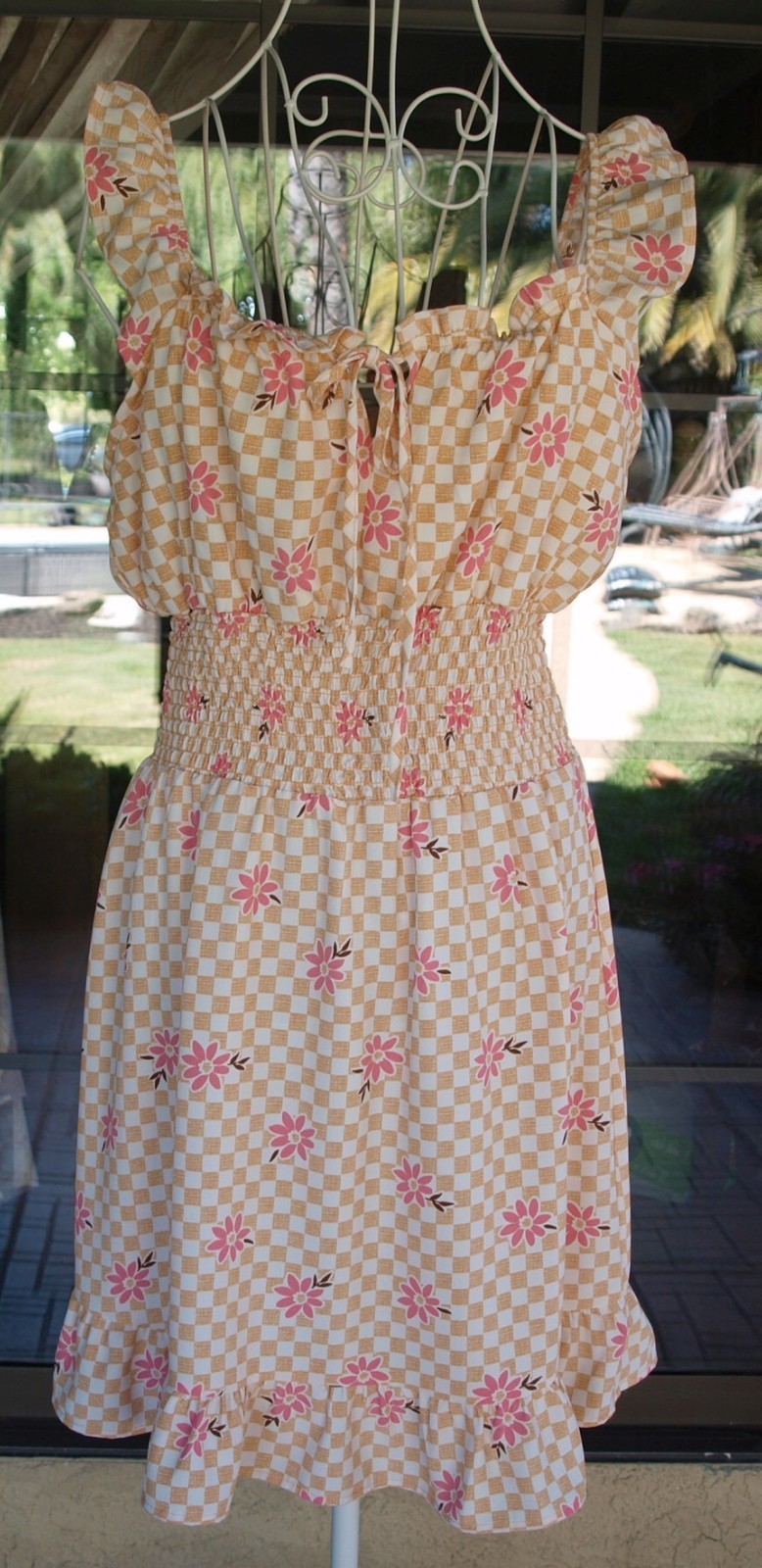 New Lilly Rose Ruffle Strap & Hem Summer Dress Sz. M