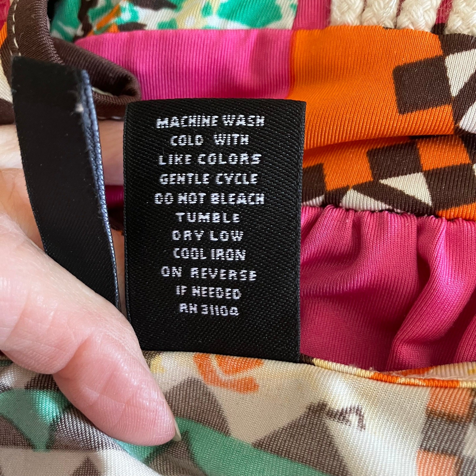 New Directions Dress Womens Multicolor SZ S Patchwork Maxi Macrame Bodice Hippie