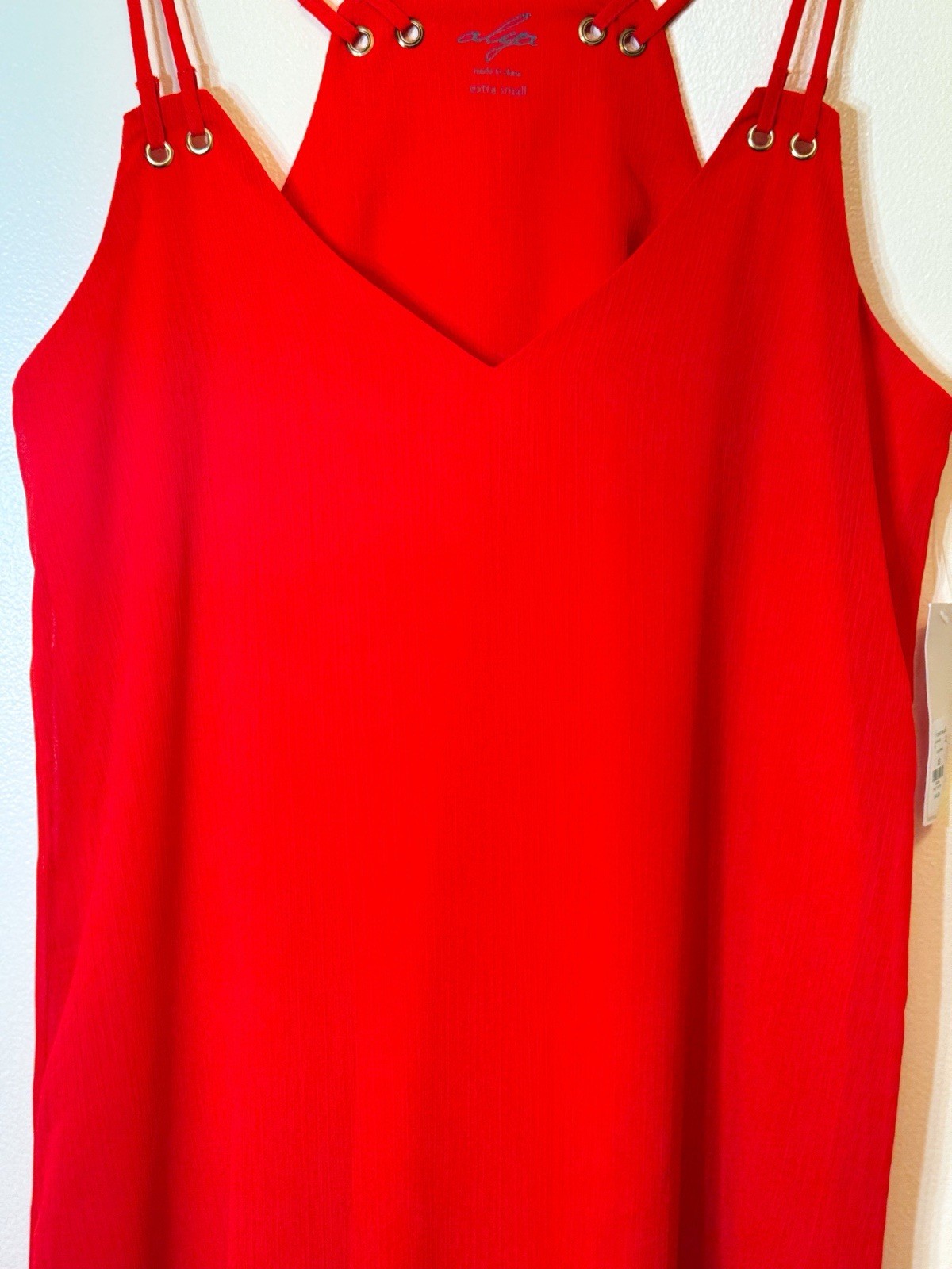 $44 XSmall Small ❤️ Stylish Francesca’s Chiffon Straight Red Dress Lined
