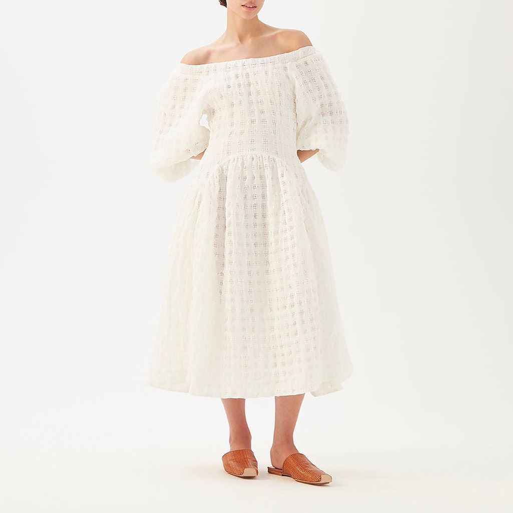 Rejina Pyo A-Line Midi Dress UK14 in White RRP £525