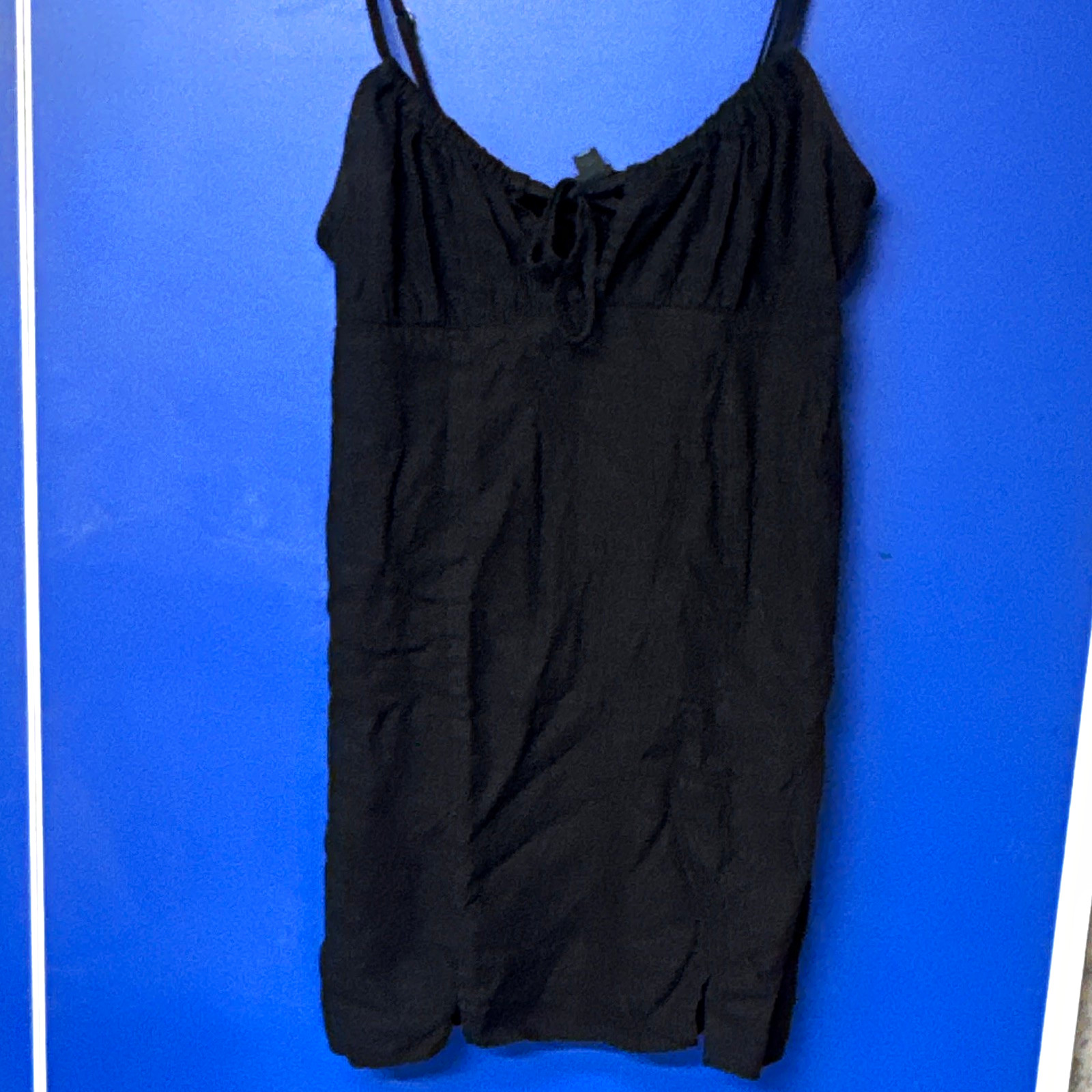 Wild Fable Women’s Black Lace Solid Short Slip Dress Strappy Sleeveless M