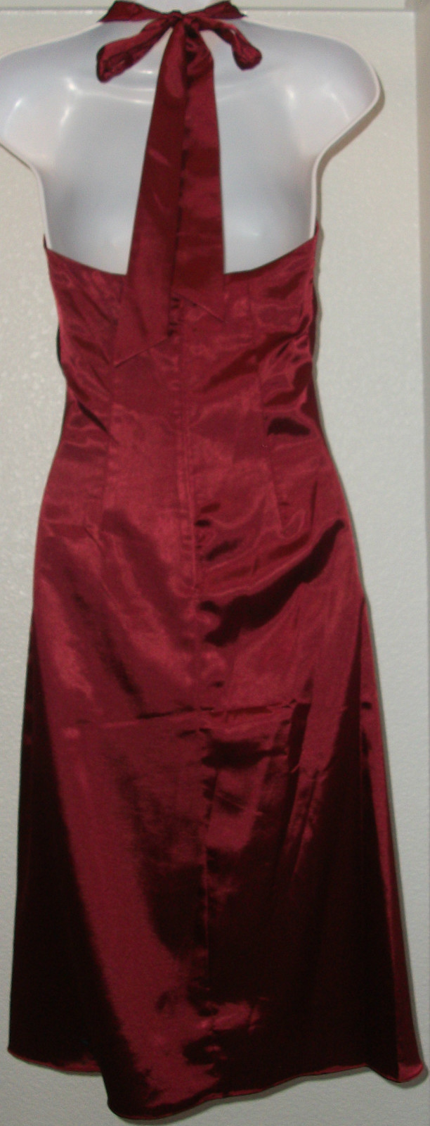 NWOT Genuine CINDERELLA burgundy red halter dress, size XS, M, 2XL