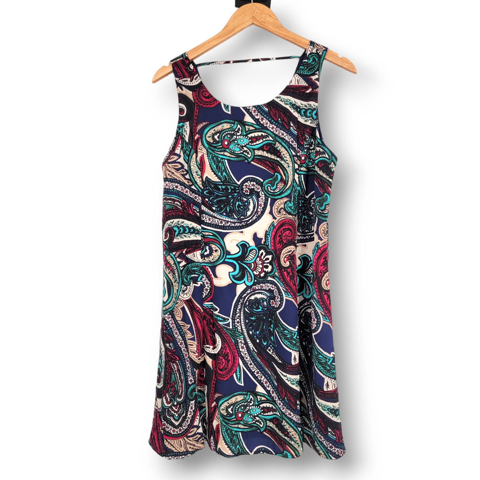 NEW Pink Owl Women’s Sleeveless Paisley Print Dress Size Medium