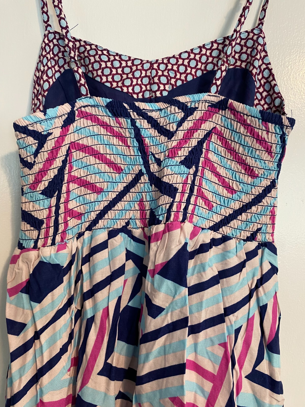 High-Low Asymmetrical Dress Xhilaration Junior Girls Size XS Blue Pink Geometric